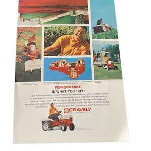 Vintage 1969 Gravely Corporation Compact Tractor Ad Advertisment